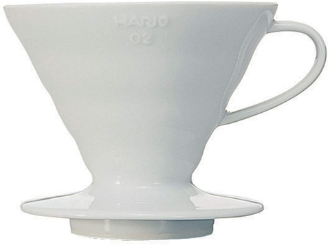 Hario Ceramic Coffee Dripper, Size 02, White